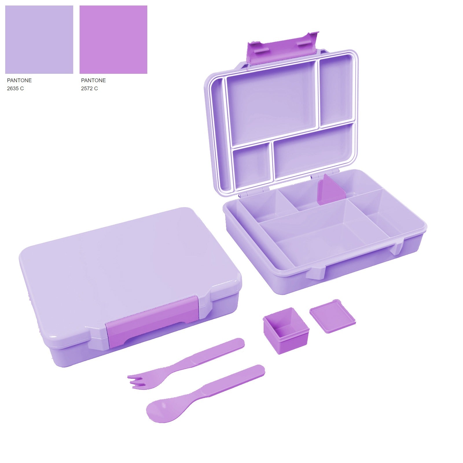 Butterfly Wishes Bento Lunchbox – Little Girl Purple – 6 Compartments