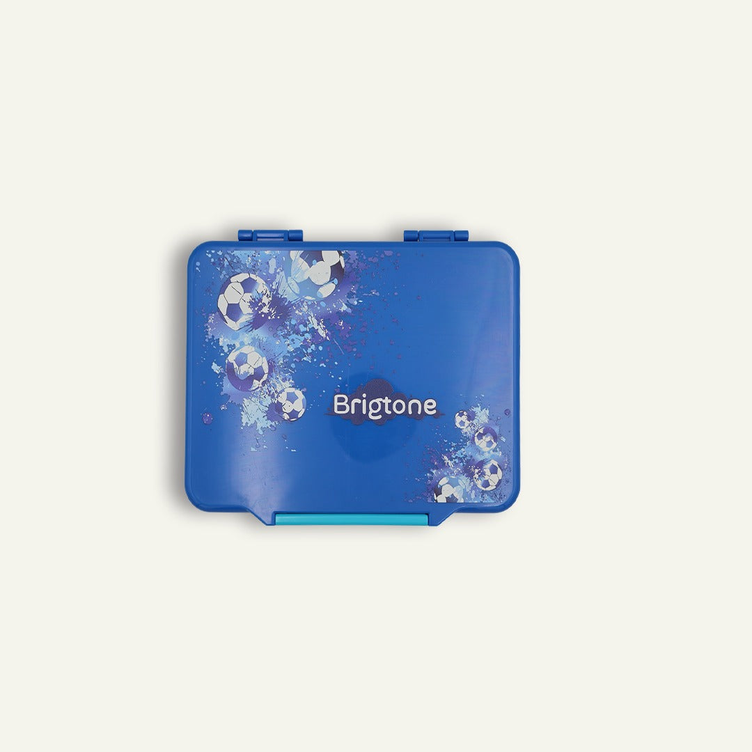 Soccer Sprint Bento Lunchbox – Game Night Blue – 4 Compartments