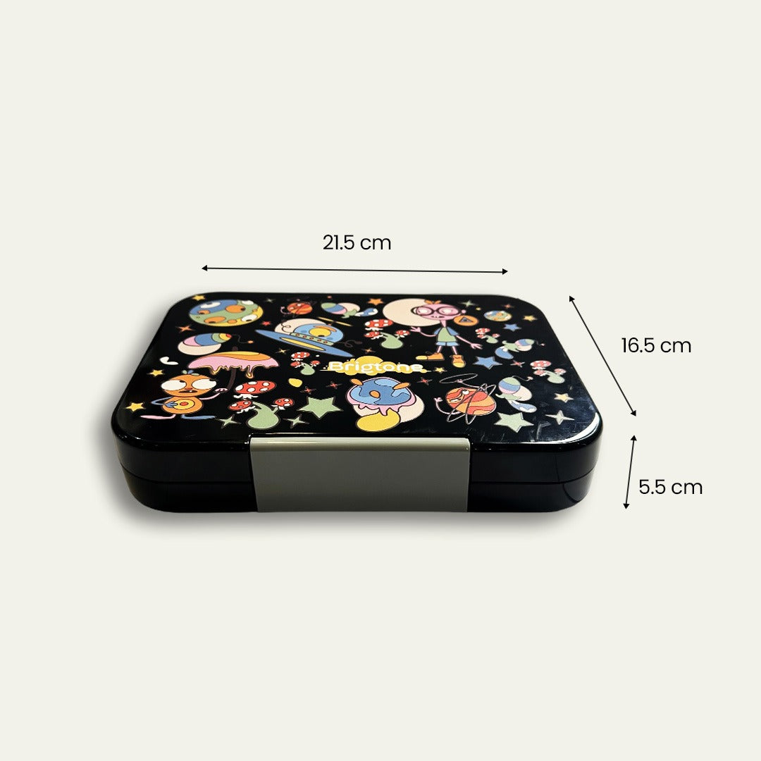 Alien Quest Bento Lunchbox – Extraterrestrial Black – 6 Compartments