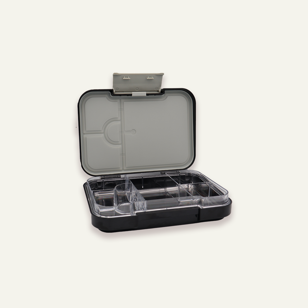 Vintage Racer Bento Lunchbox – Midnight Asphalt Black – 6 Compartments