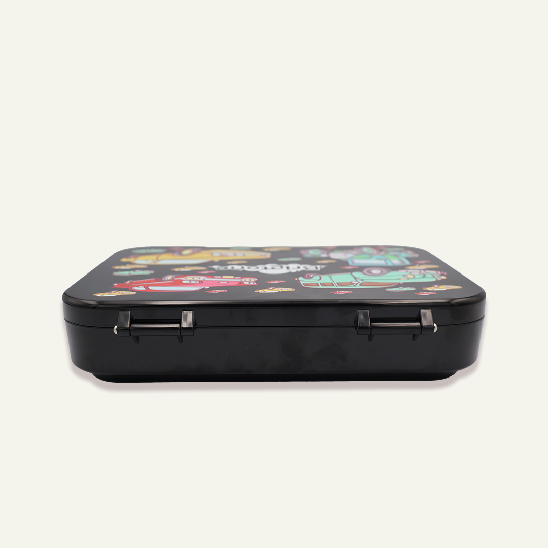 Vintage Racer Bento Lunchbox – Midnight Asphalt Black – 6 Compartments