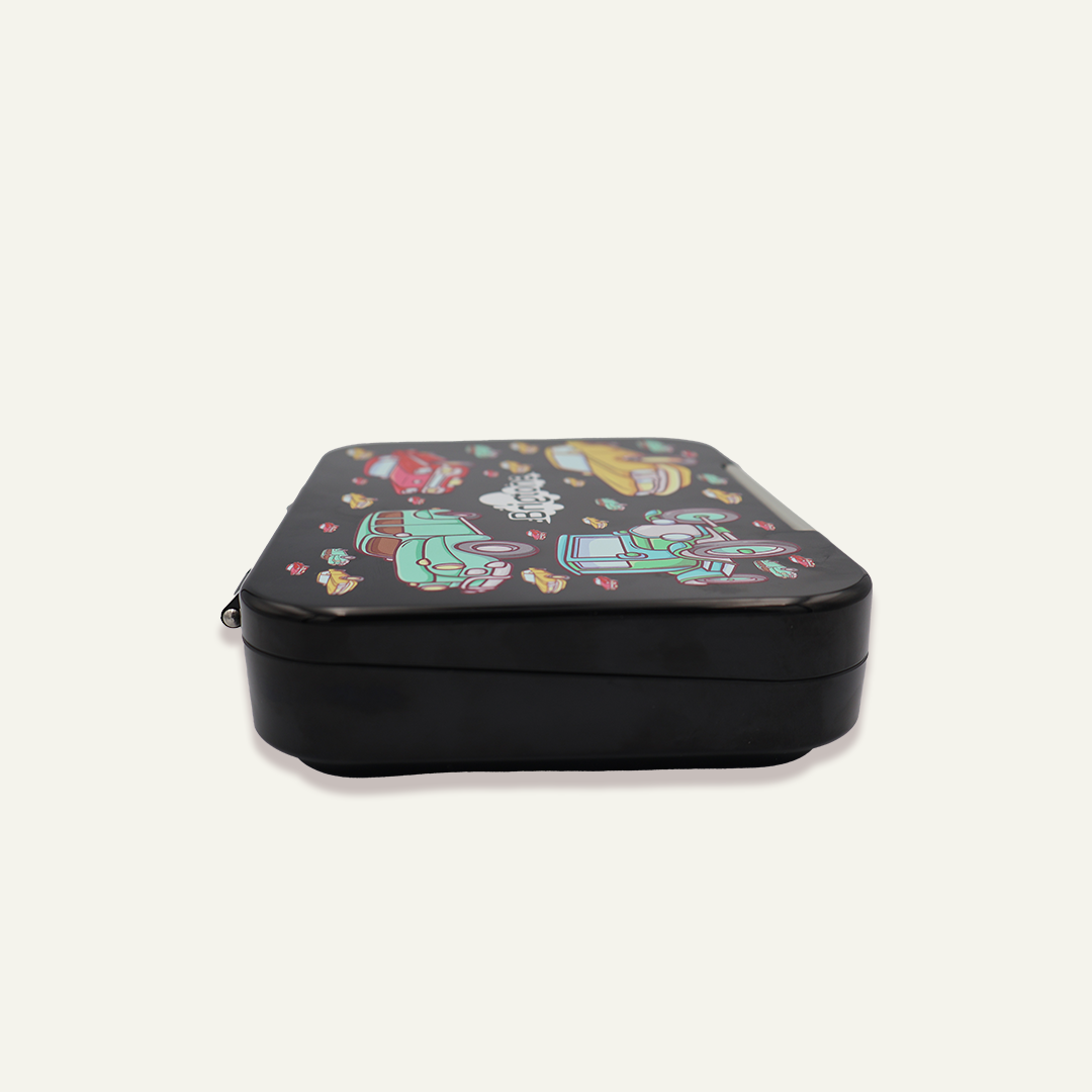 Vintage Racer Bento Lunchbox – Midnight Asphalt Black – 6 Compartments