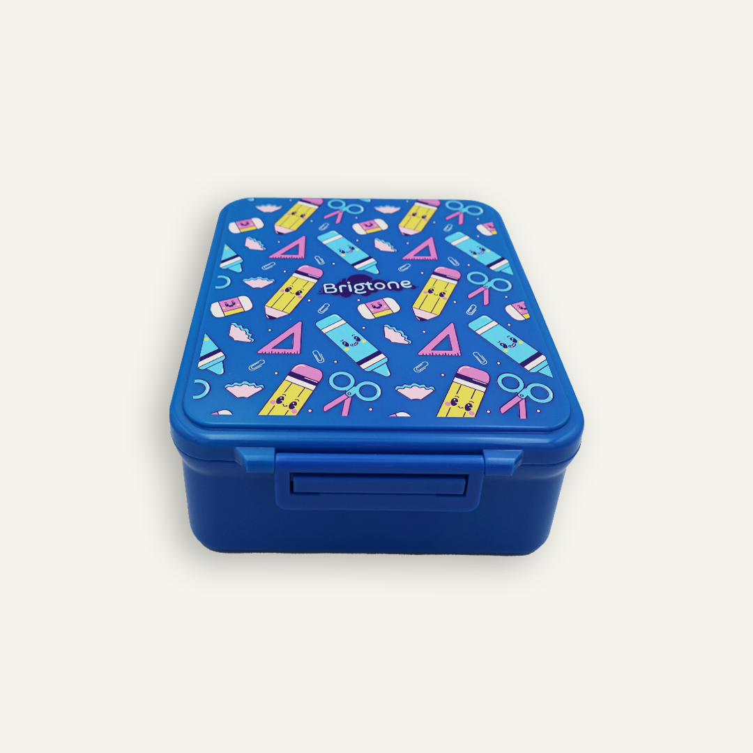 Study Buddy Bento Lunchbox – Pencil Case Blue - 4 Compartments