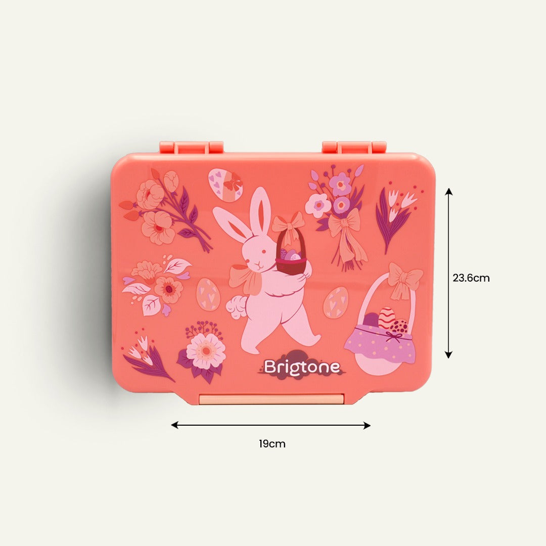 Bunny Bliss Bento Lunchbox – Cherry Bloom Pink– 6 Compartments