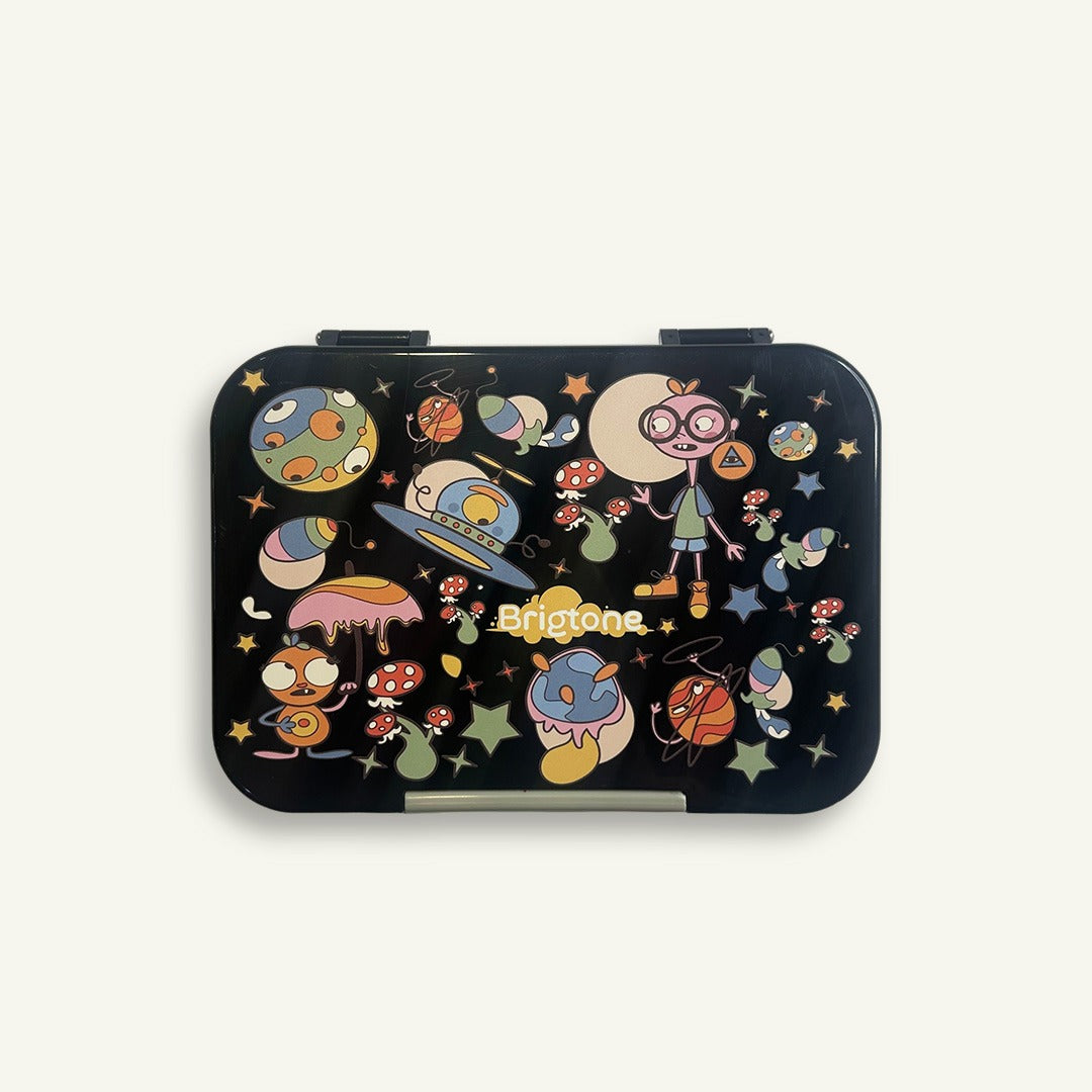 Alien Quest Bento Lunchbox – Extraterrestrial Black – 6 Compartments